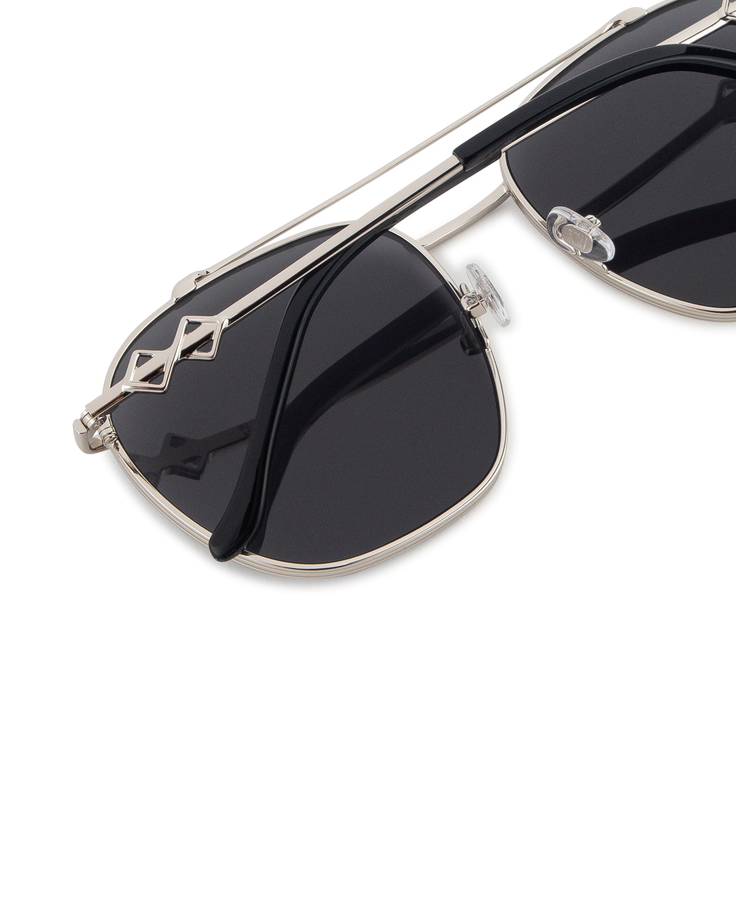 Ella - Black on Silver Sunglasses