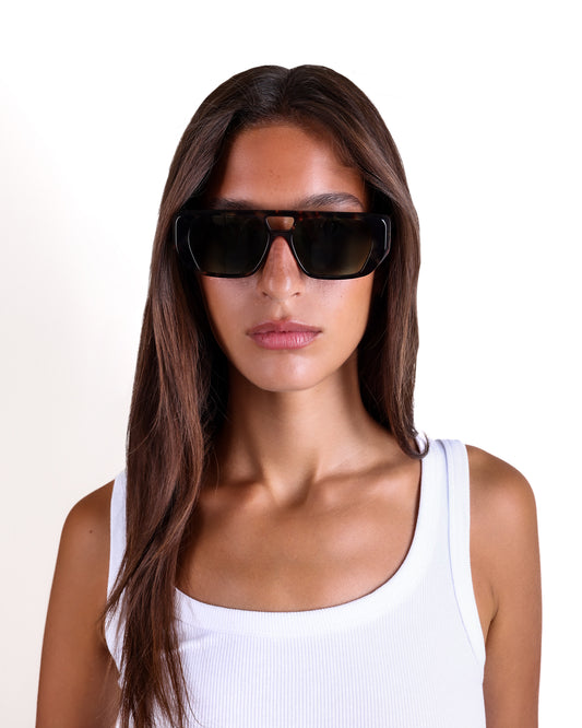 Frankie - Green on Tortoise Sunglasses