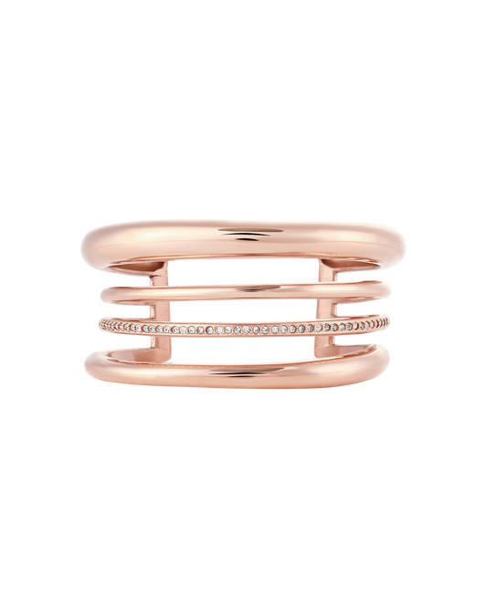 Halo Bangle - Rose Gold