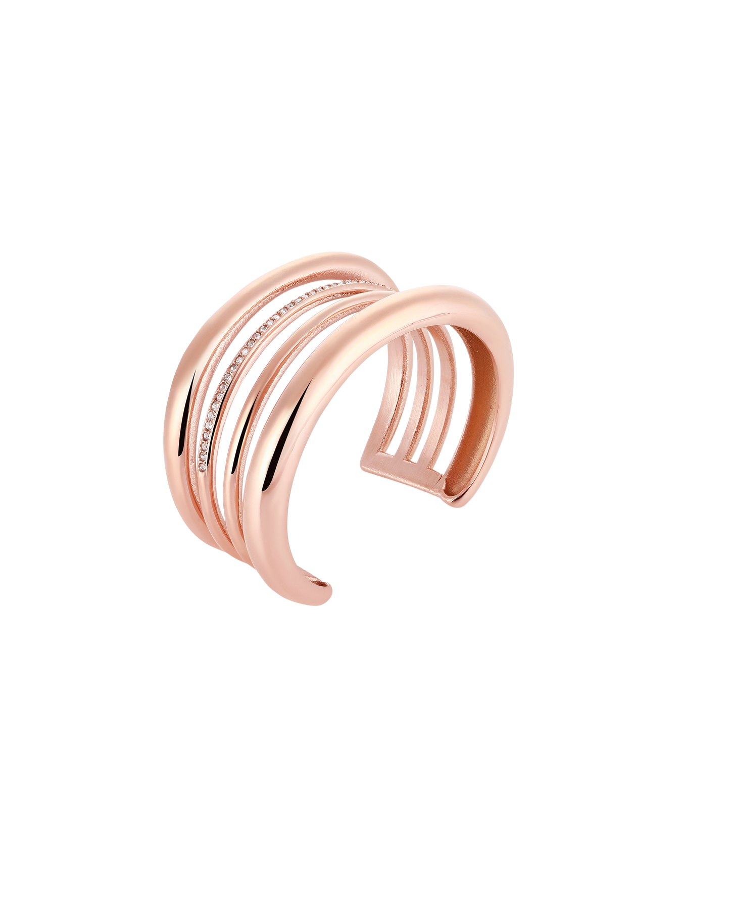Halo Bangle - Rose Gold