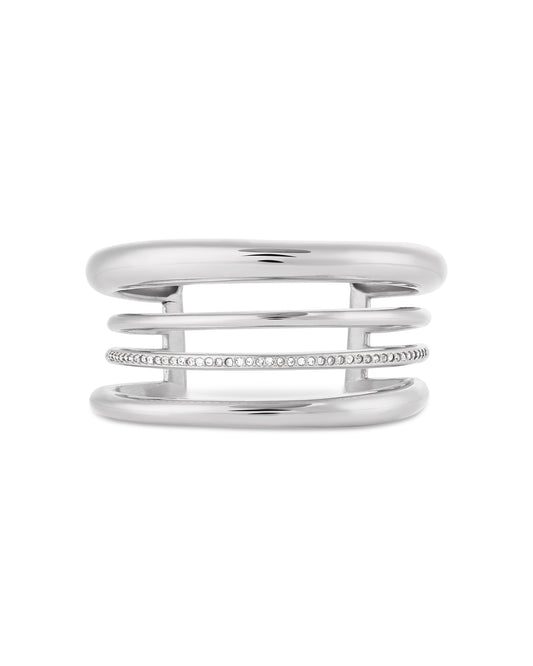 Halo Bangle - Silver