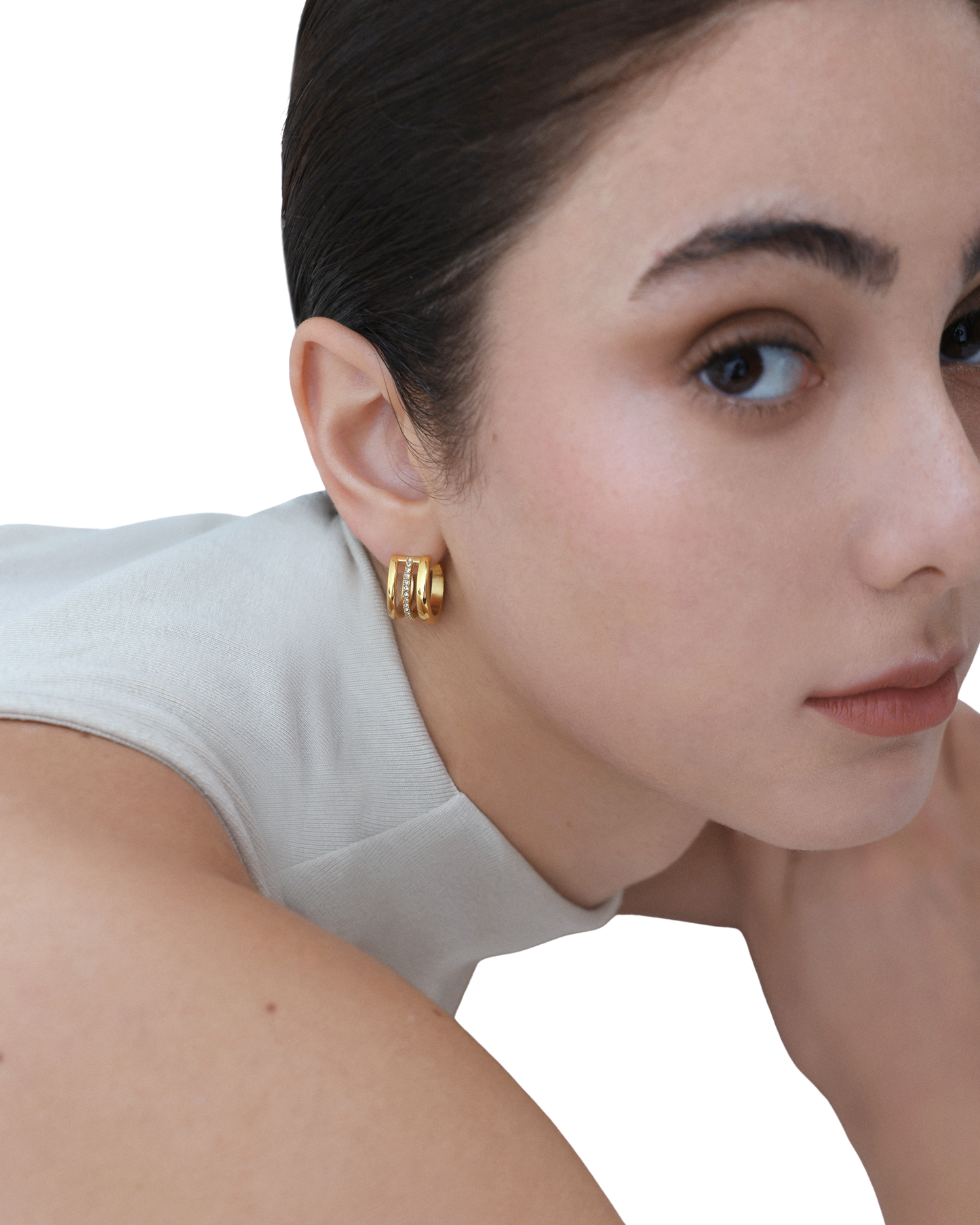 Halo Earrings - Gold