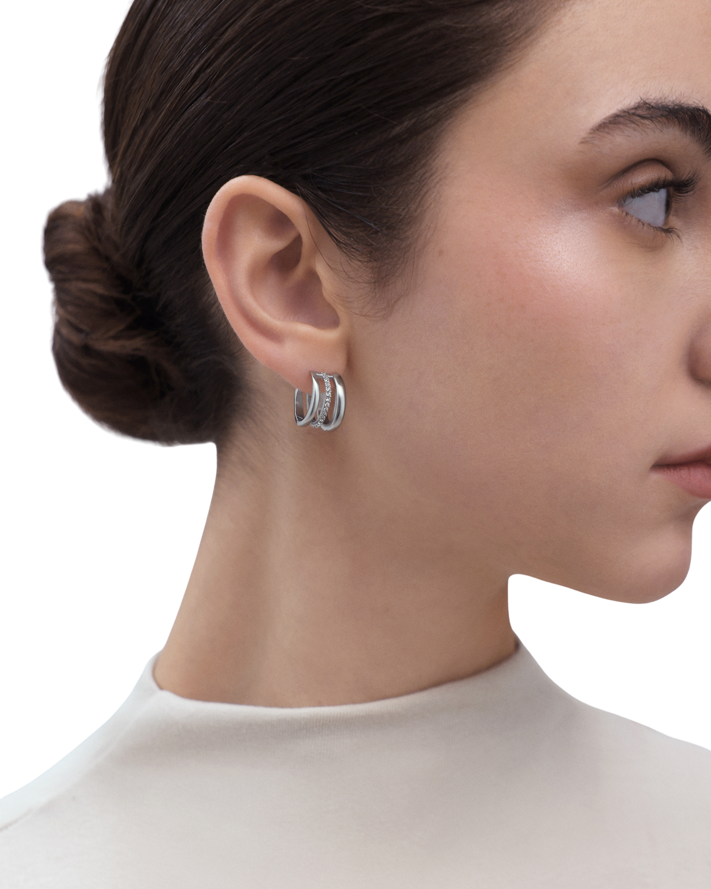 Halo Earrings - Silver