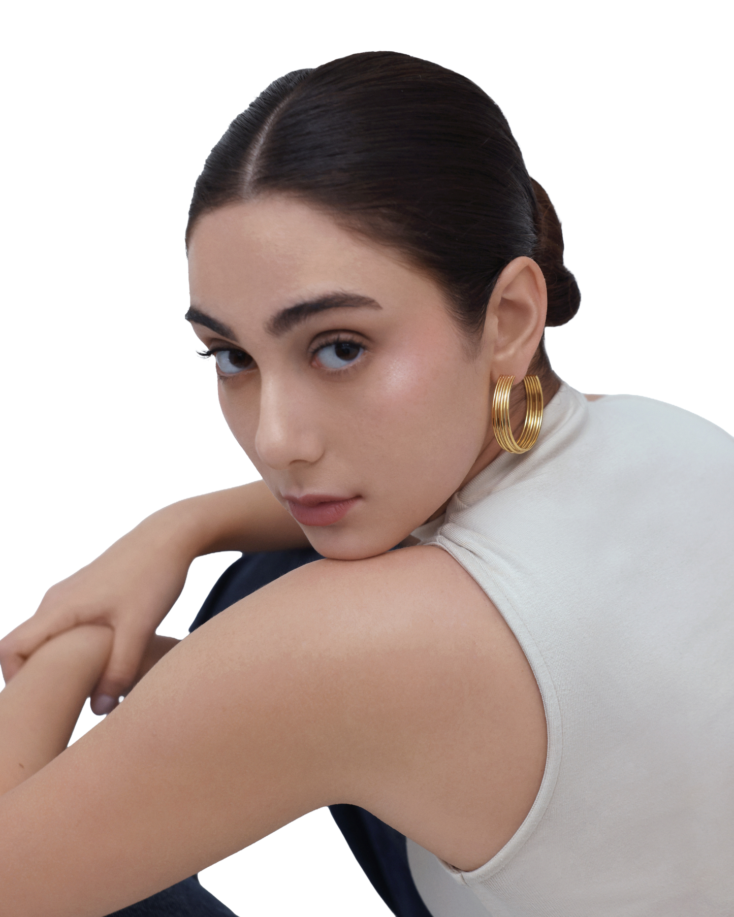 Muse Hoop (L) Earrings - Gold