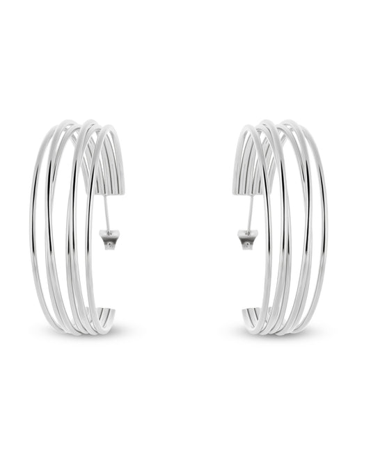 Muse Hoop (L) Earrings - Silver