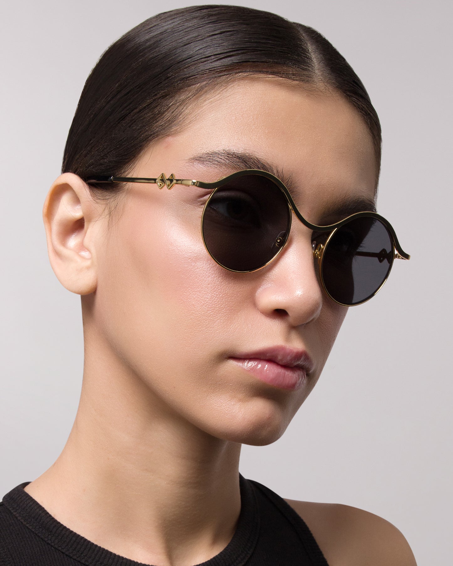 Ollie - Gold - Sunglasses - KAREN WAZEN