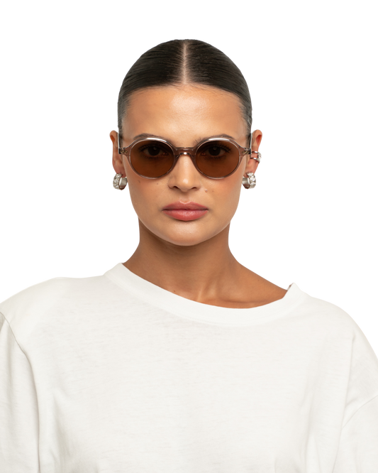 Rey - Clear Brown Sunglasses
