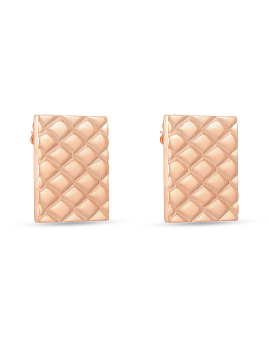 Signature (L) Earrings - Rose Gold