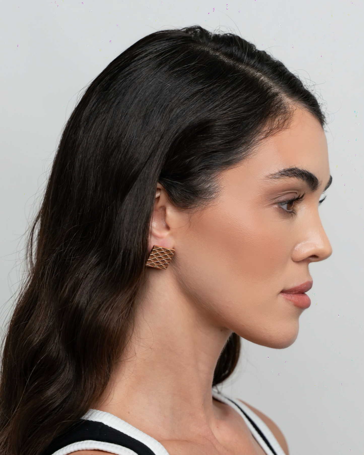 Signature (S) Earrings - Rose Gold