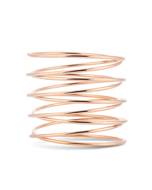 Spiral Bangle - Rose Gold