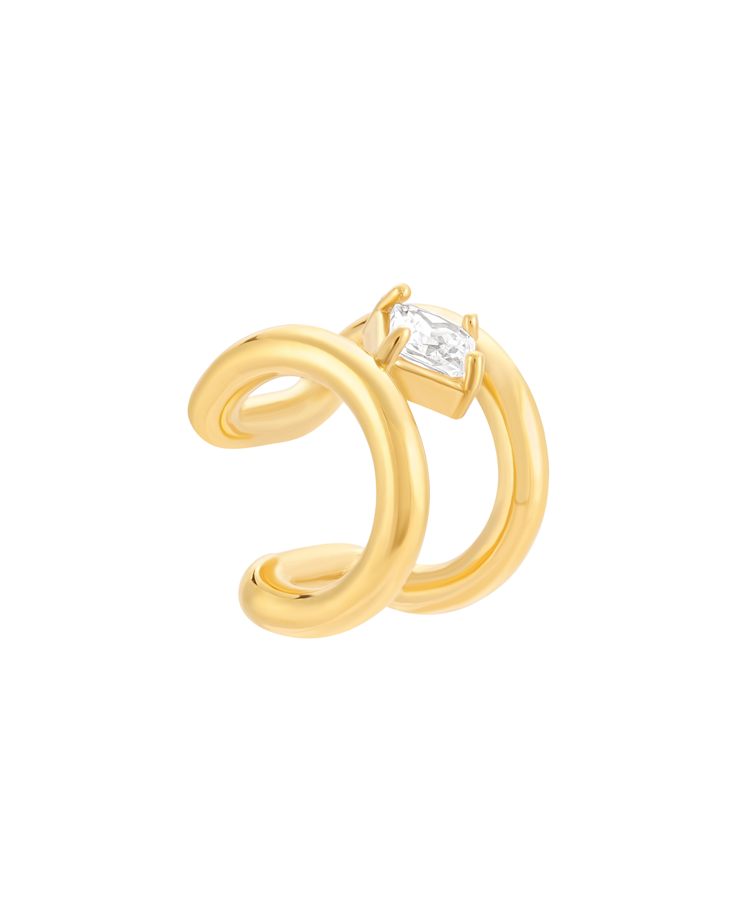 Axis Cuff Earrings - Gold