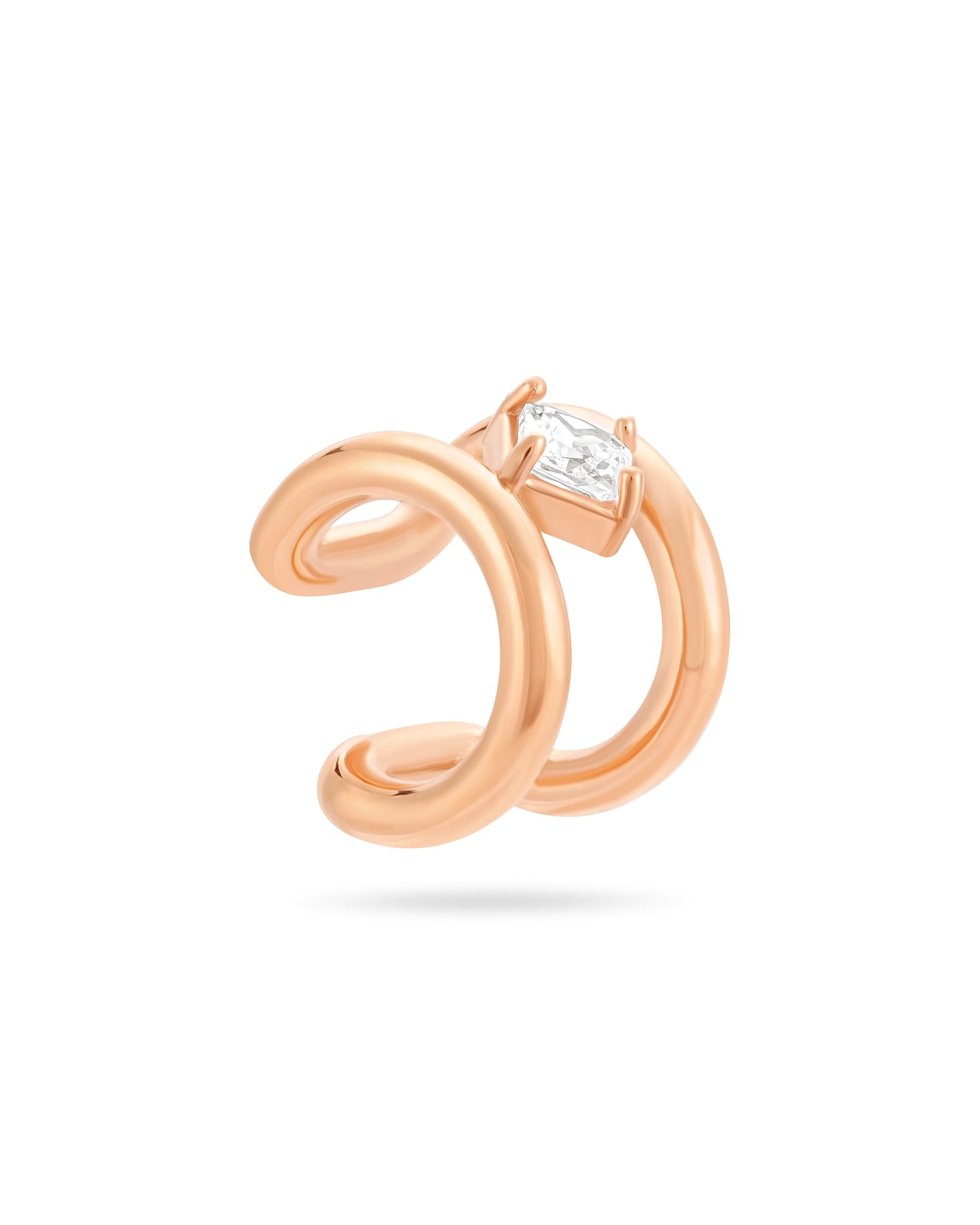Axis Cuff Earrings - Rose Gold