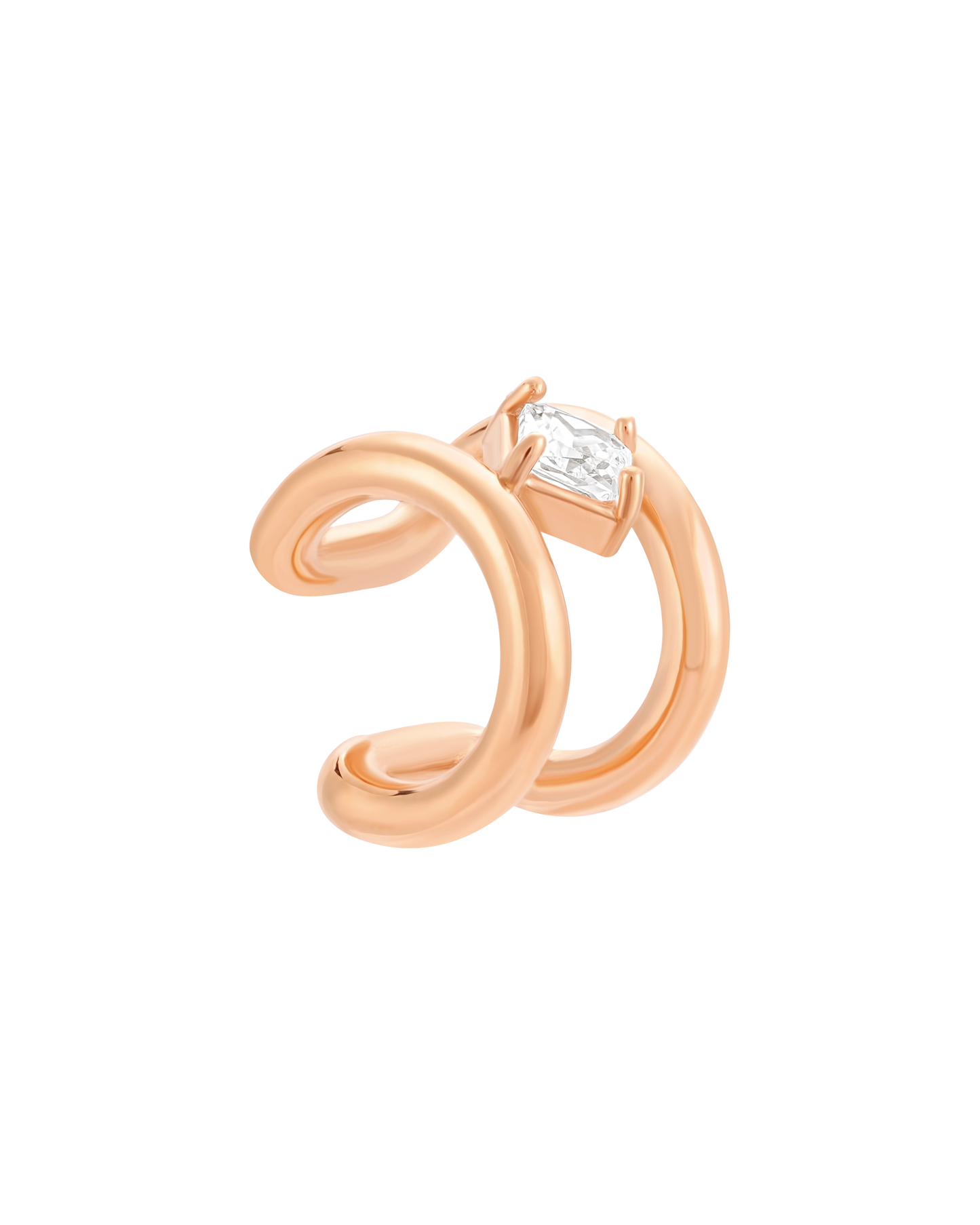 Axis Cuff Earrings - Rose Gold
