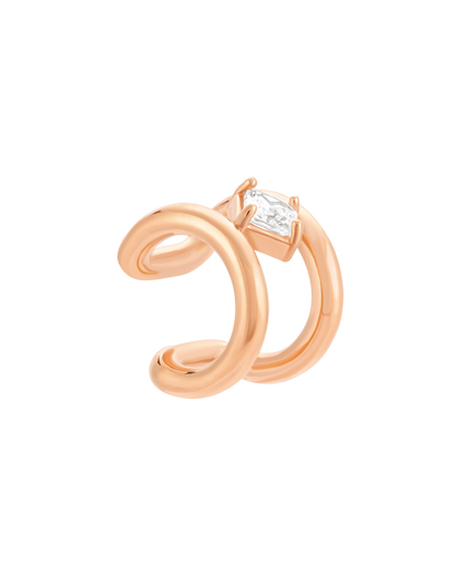 Axis Cuff Earrings - Rose Gold