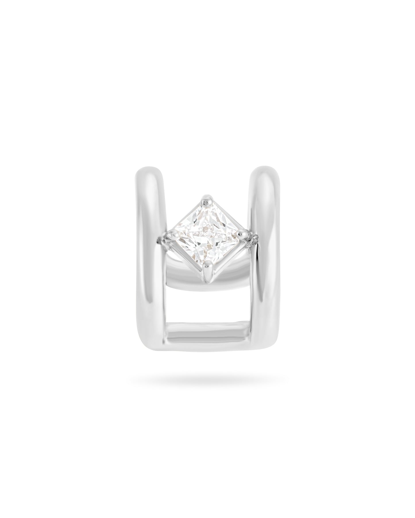 Axis Cuff Earrings - Silver