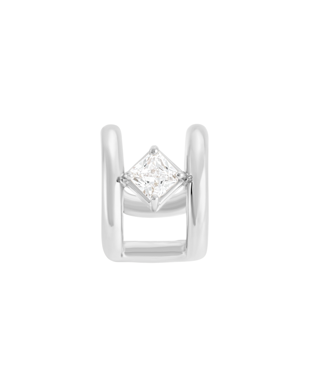 Axis Cuff Earrings - Silver