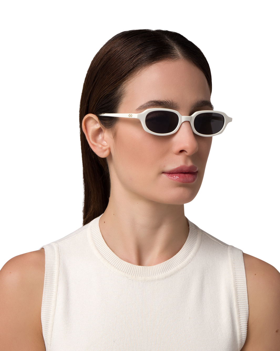 Carolyn - White Sunglasses