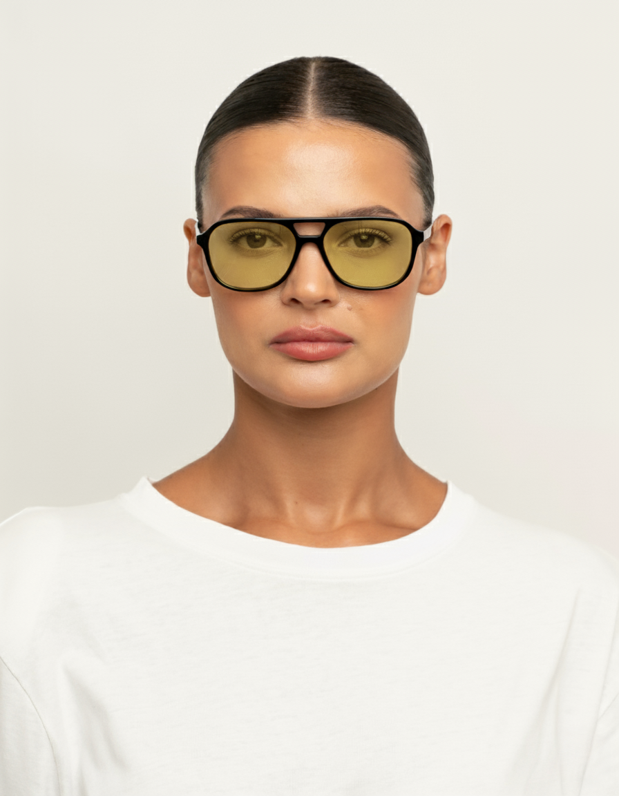 Elle - Yellow Sunglasses