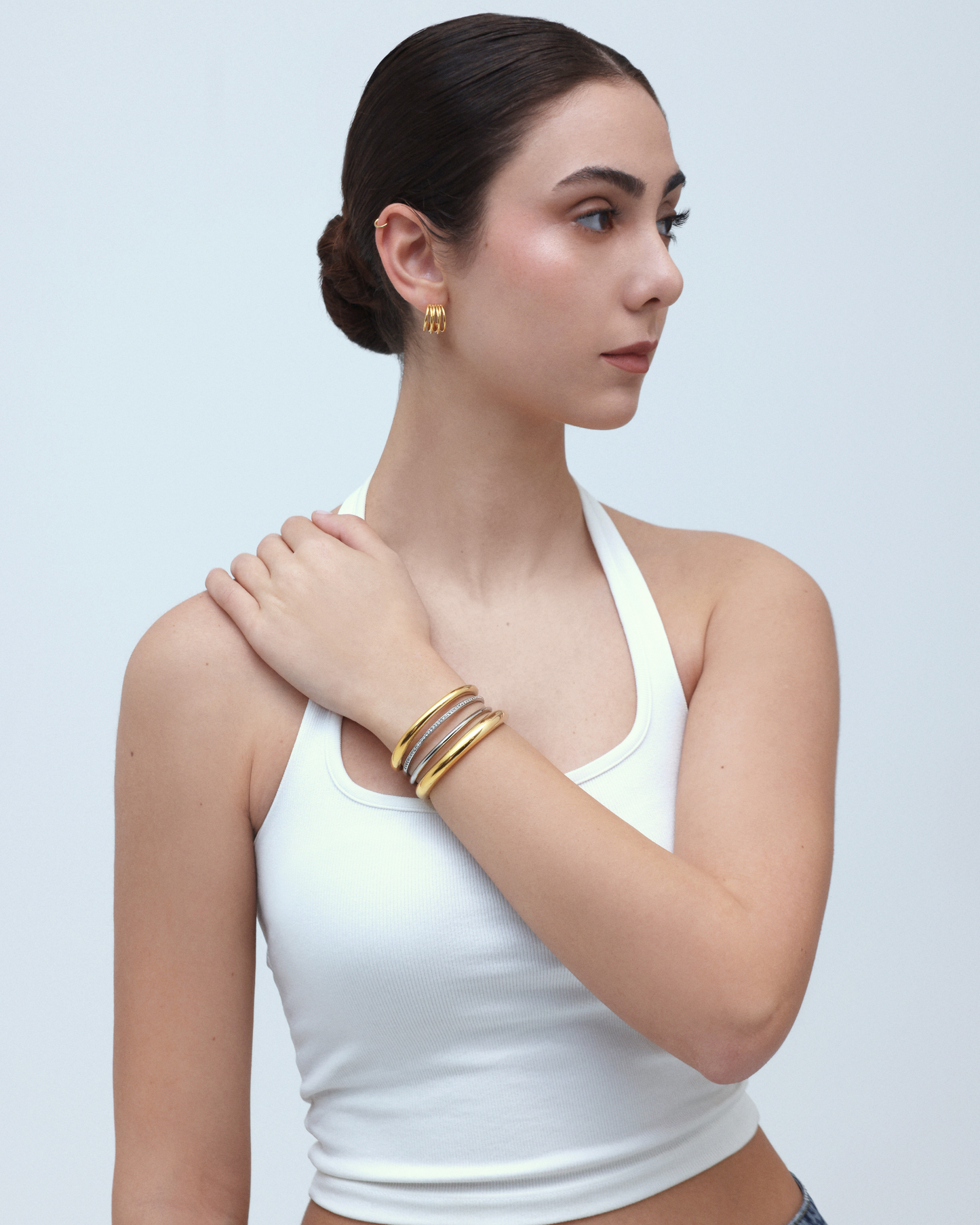 Halo Bangle - Gold