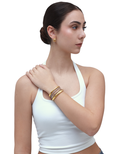 Halo Bangle - Gold