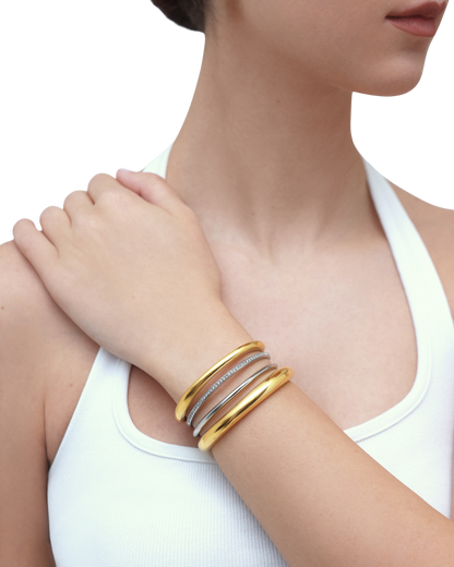 Halo Bangle - Gold