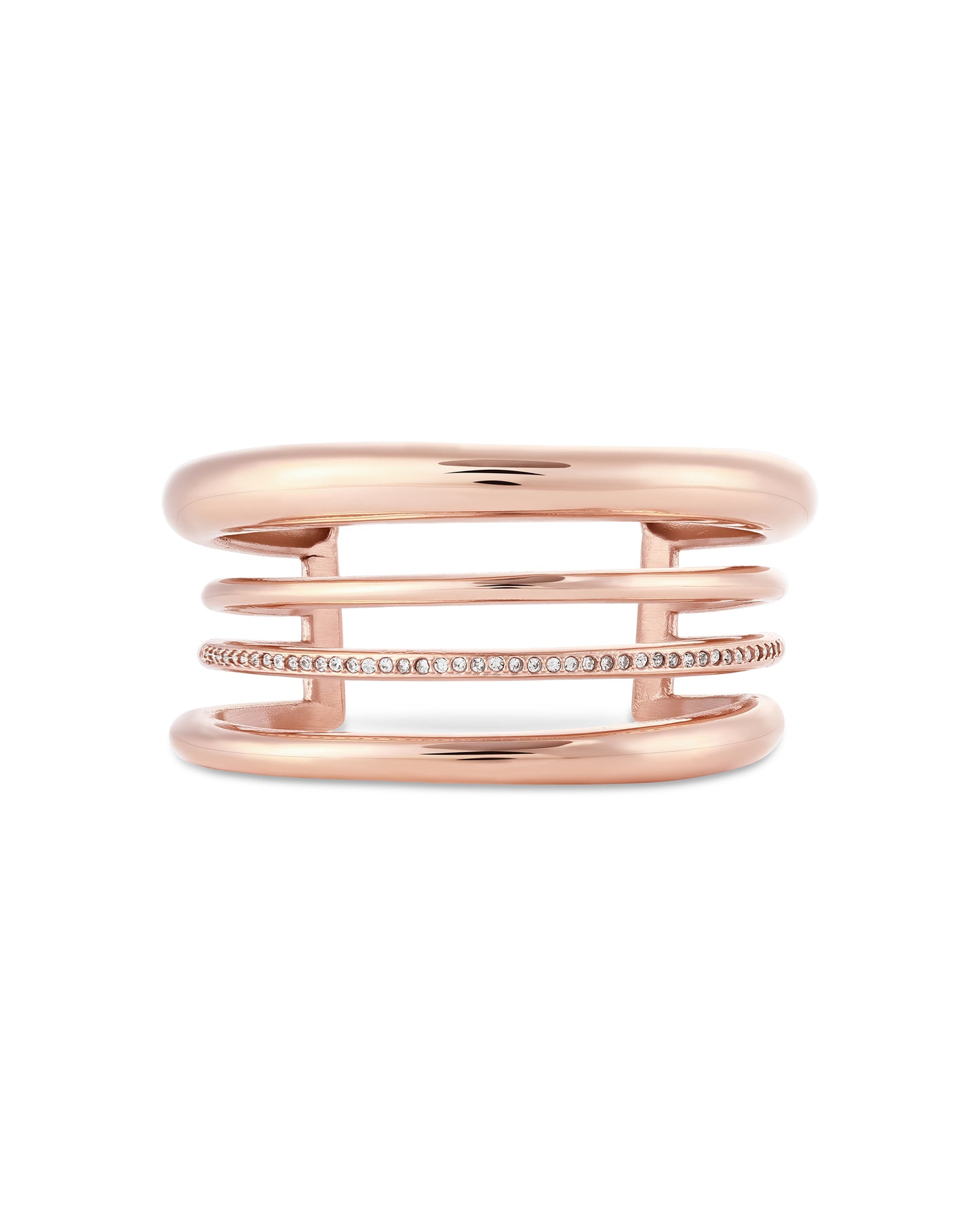 Halo Bangle - Rose Gold