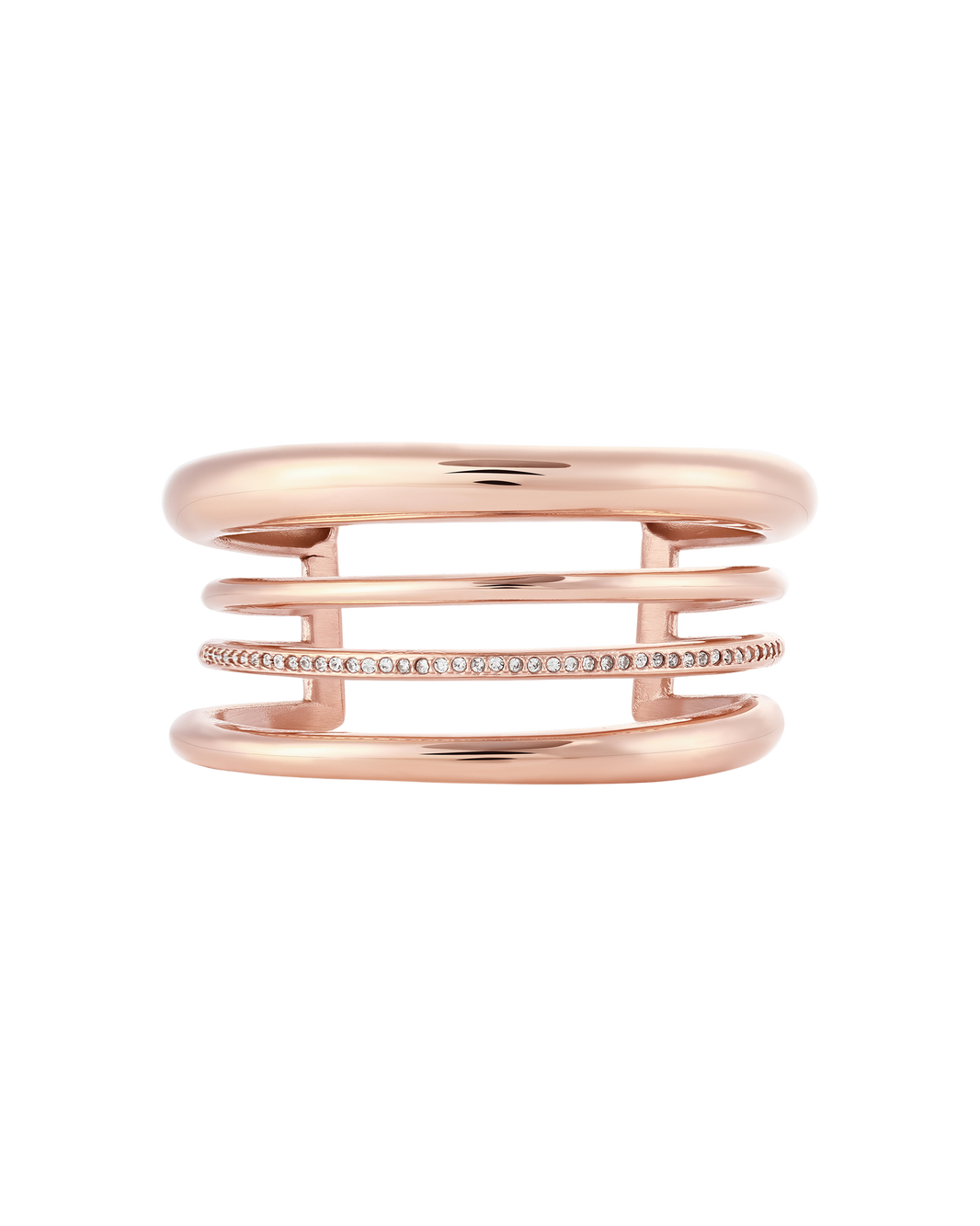 Halo Bangle - Rose Gold