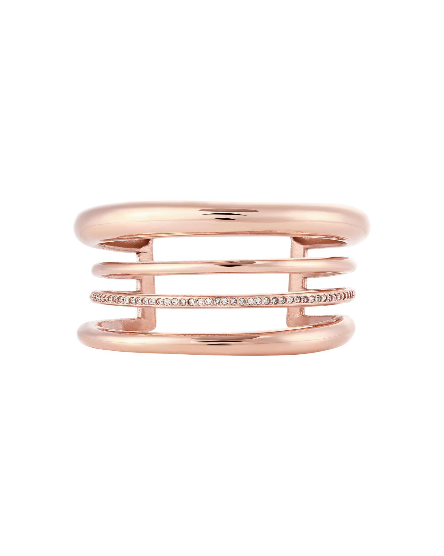 Halo Bangle - Rose Gold