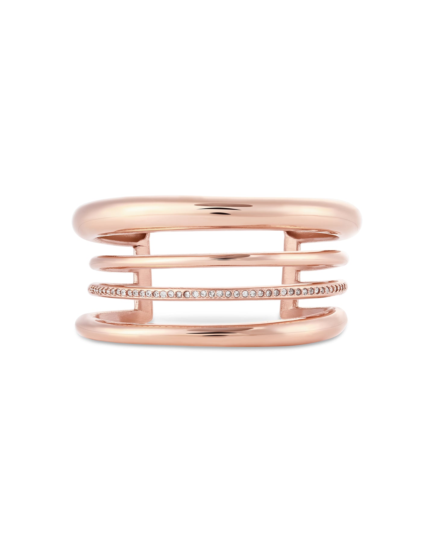 Halo Bangle - Rose Gold