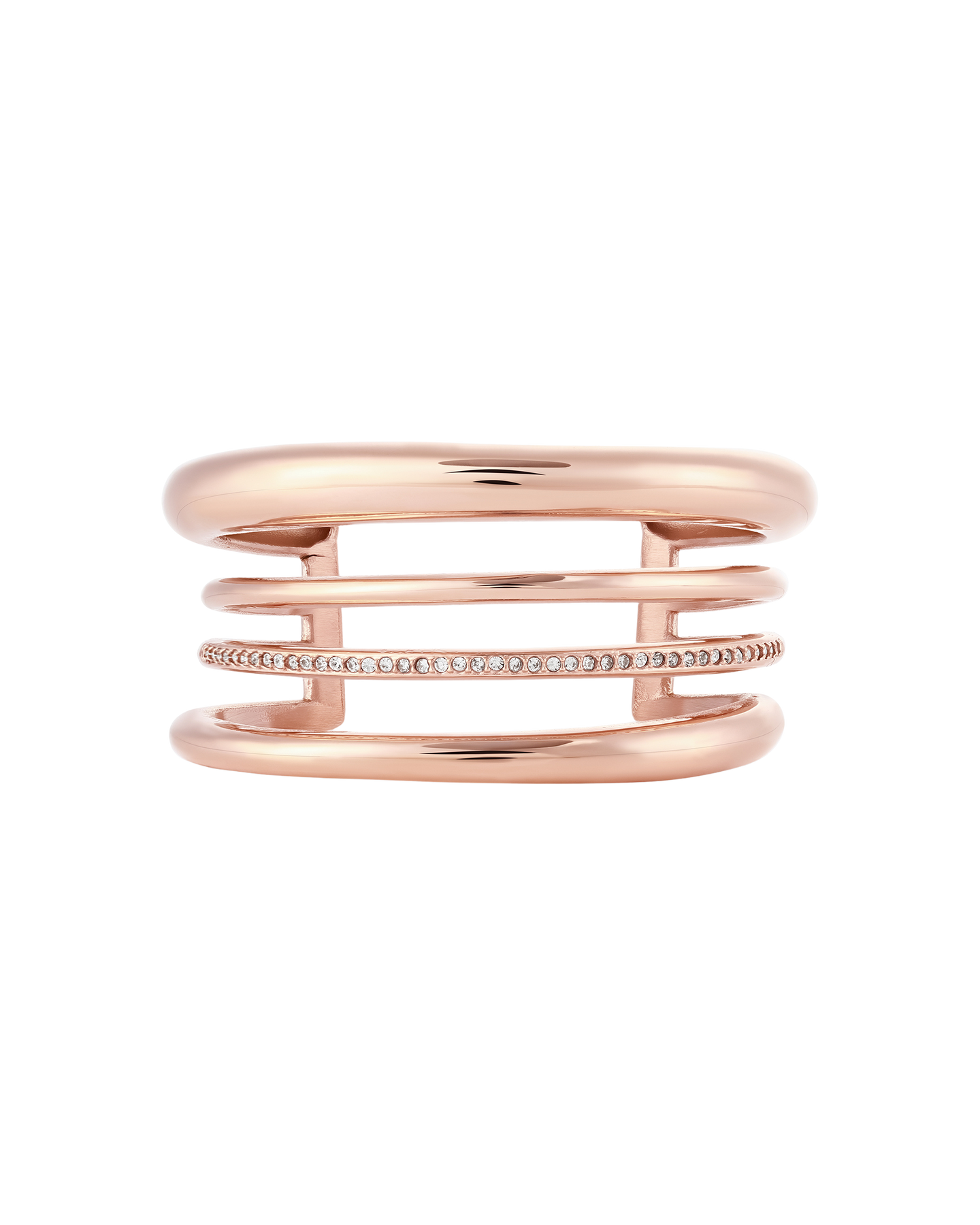 Halo Bangle - Rose Gold