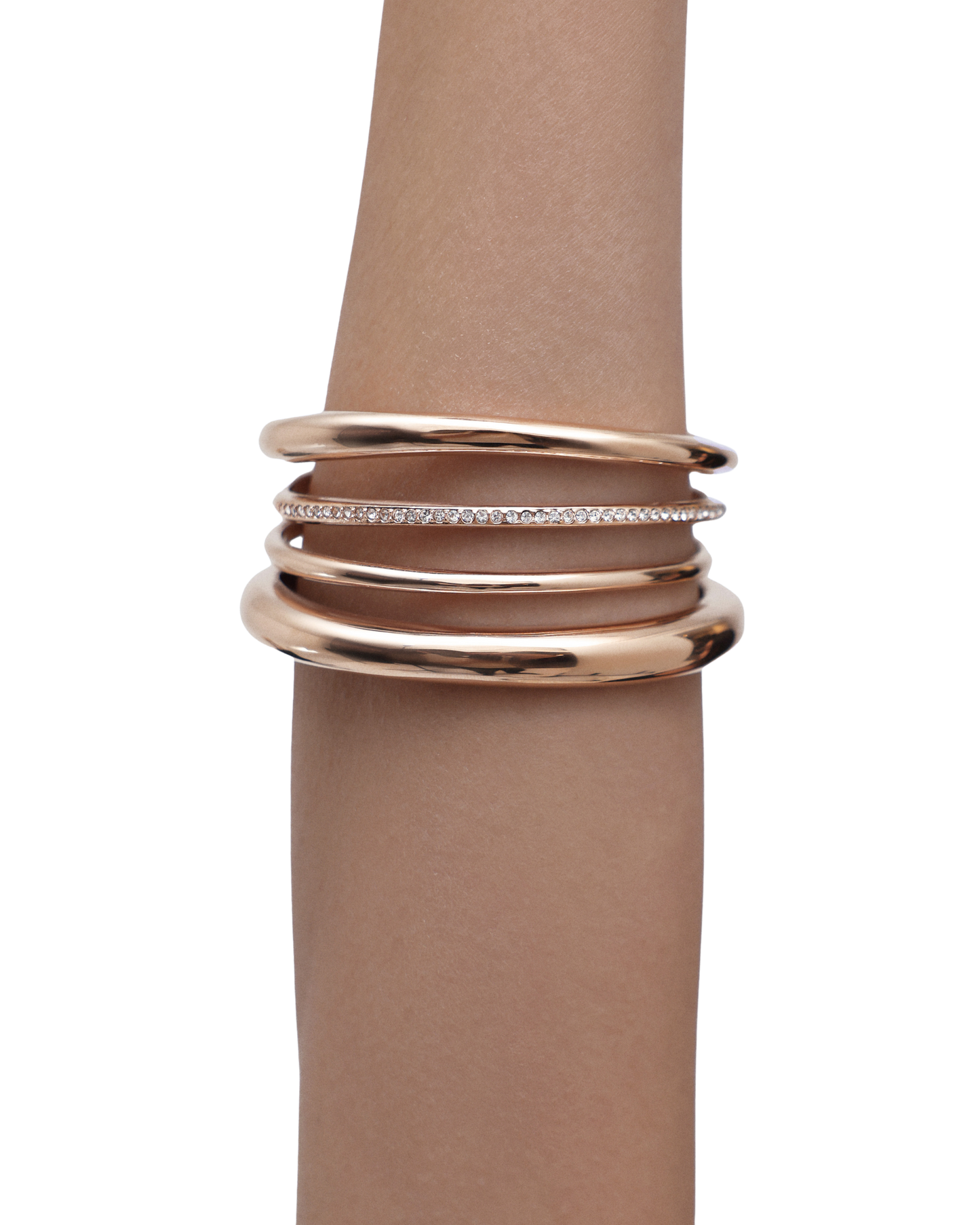 Halo Bangle - Rose Gold