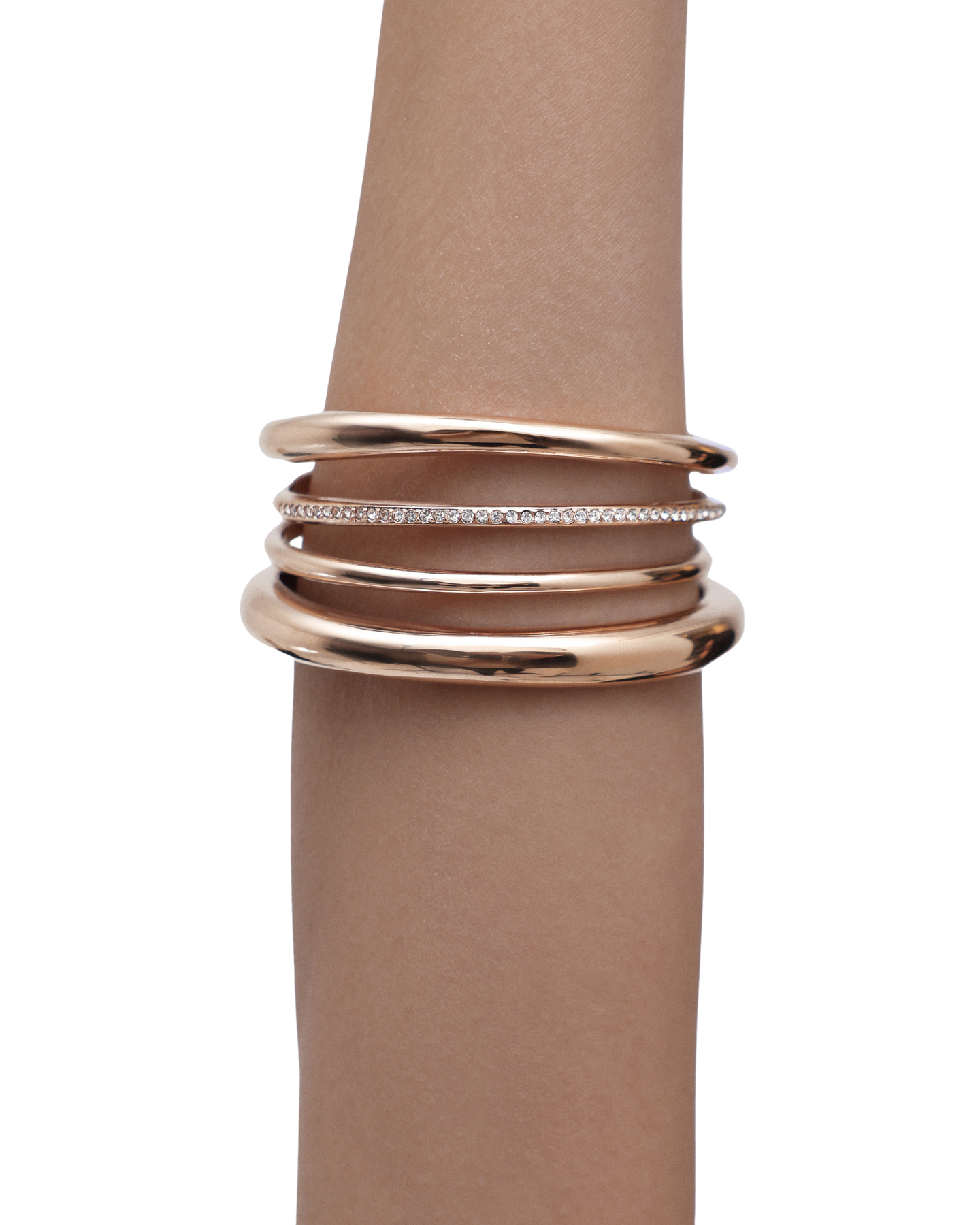 Halo Bangle - Rose Gold