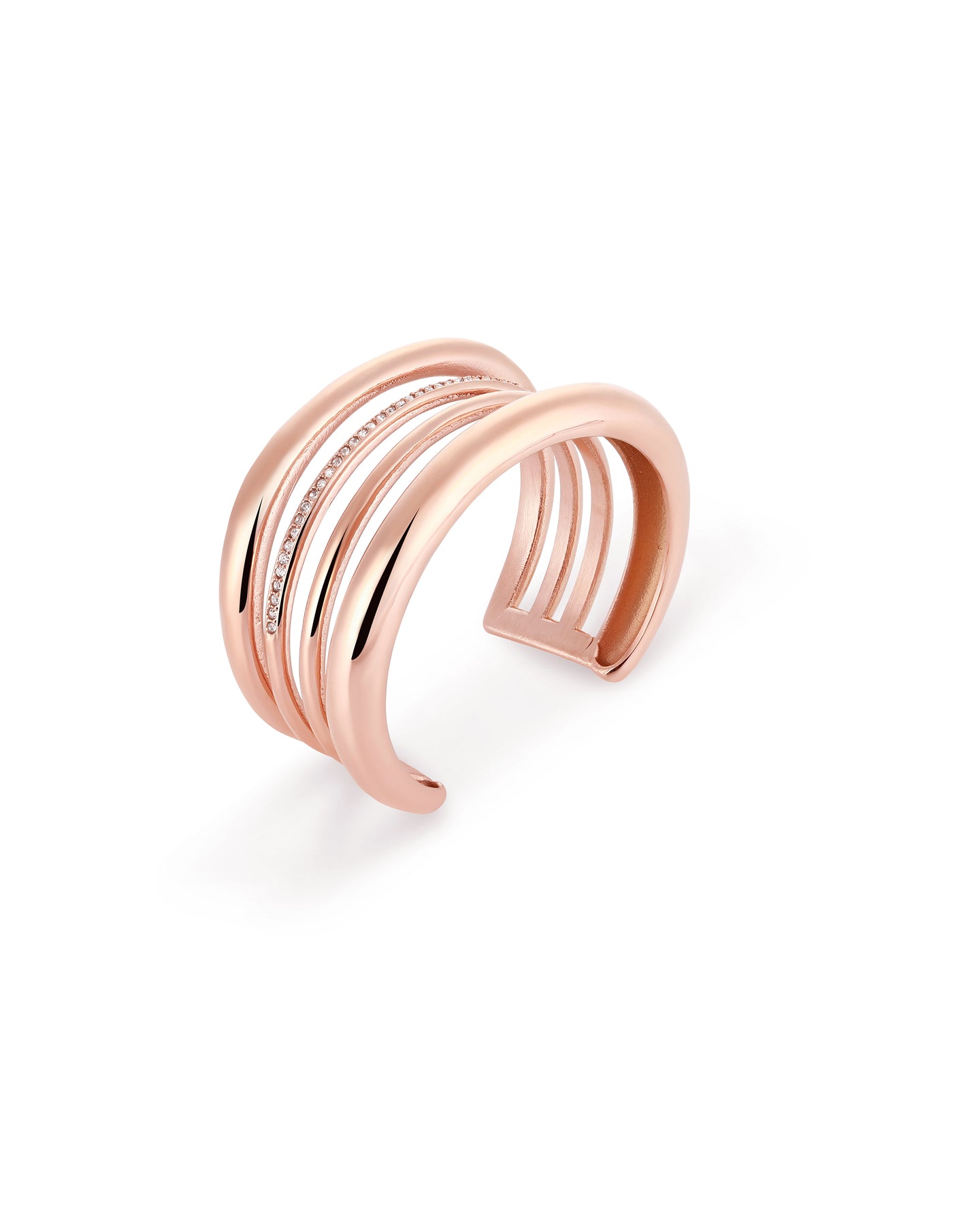Halo Bangle - Rose Gold