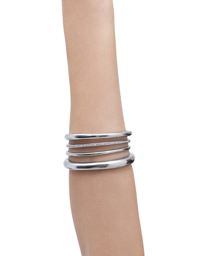 Halo Bangle - Silver