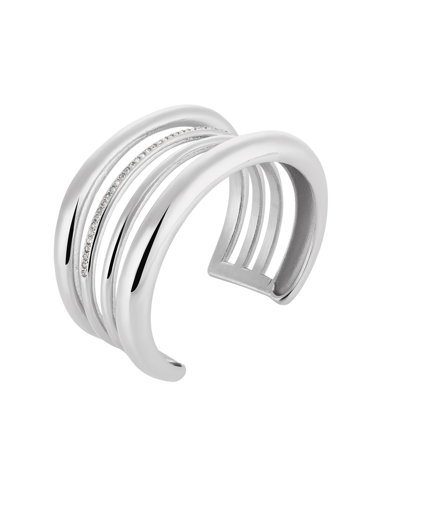 Halo Bangle - Silver