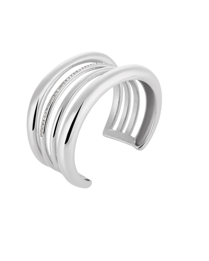 Halo Bangle - Silver