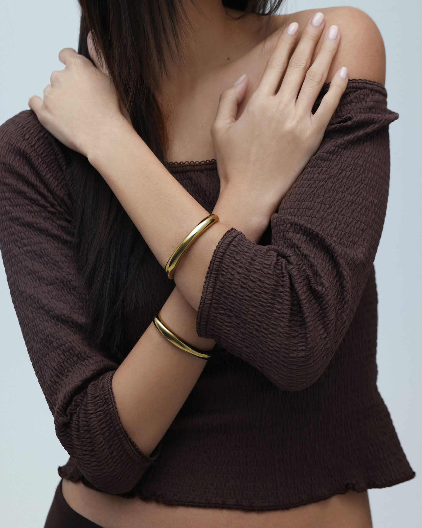 Halo Bangle (Single) - Gold