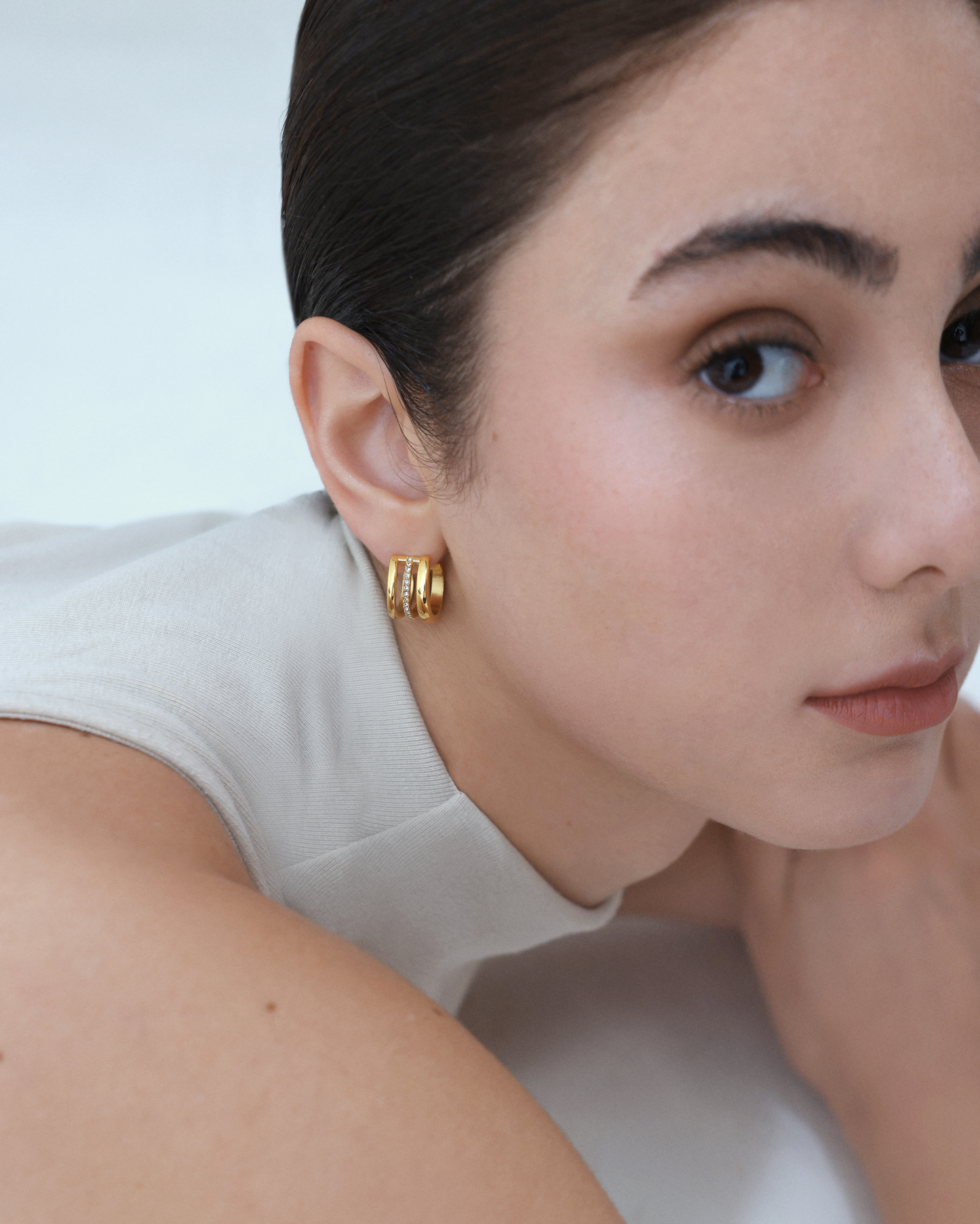 Halo Earrings - Gold