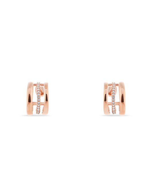Halo Earrings - Rose Gold