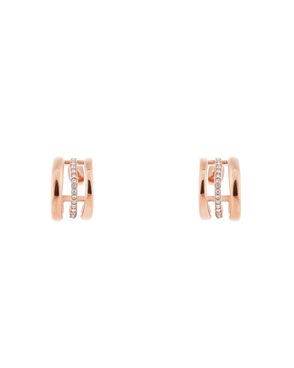 Halo Earrings - Rose Gold