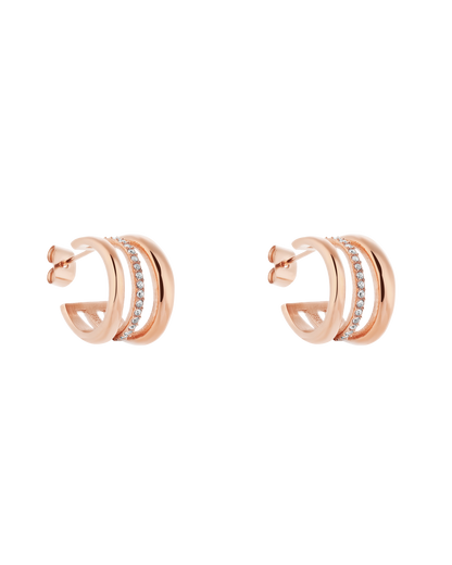 Halo Earrings - Rose Gold