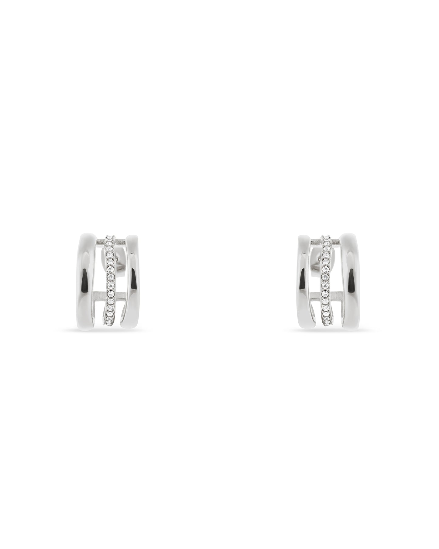 Halo Earrings - Silver