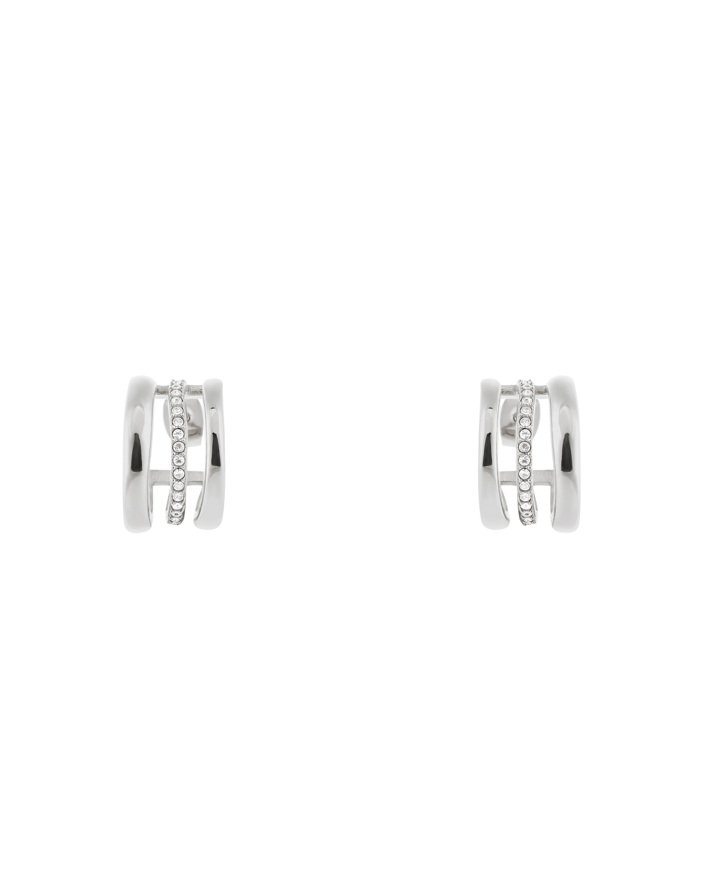 Halo Earrings - Silver
