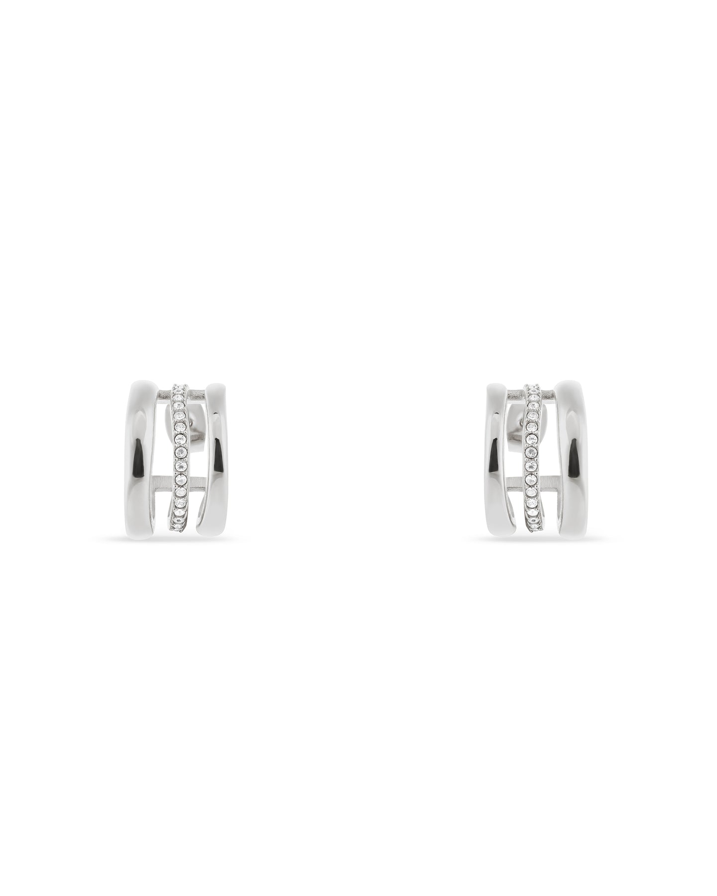 Halo Earrings - Silver