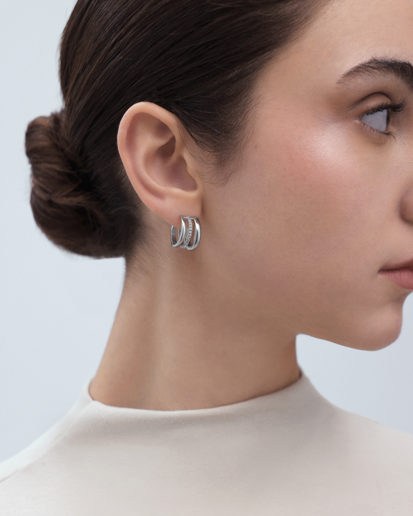 Halo Earrings - Silver