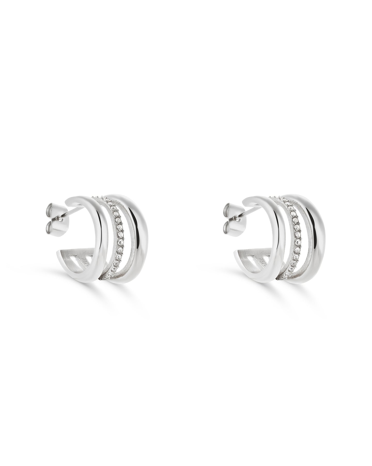 Halo Earrings - Silver