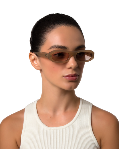 Hazel - Cream Sunglasses