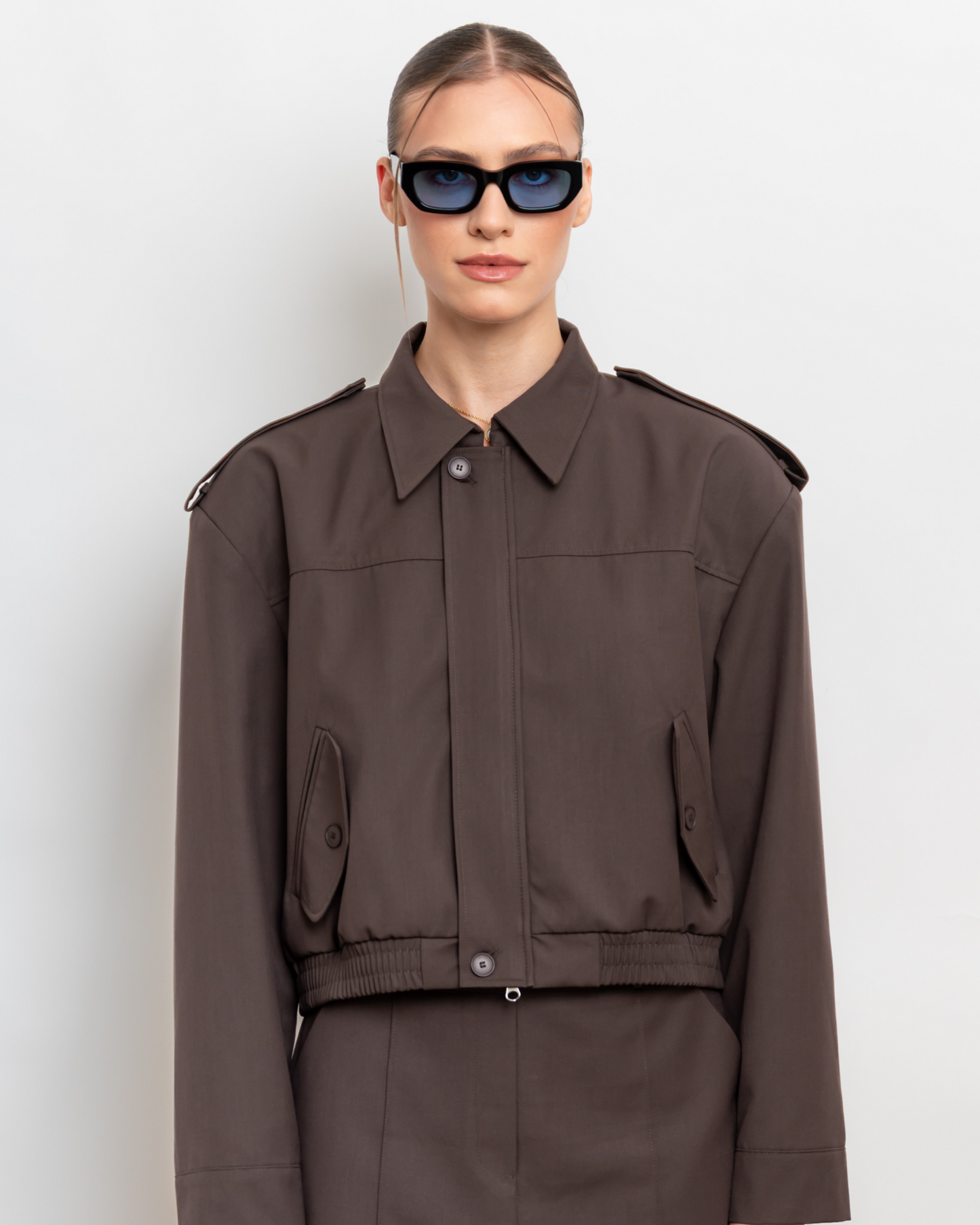 Ivy - Blue on Black Sunglasses
