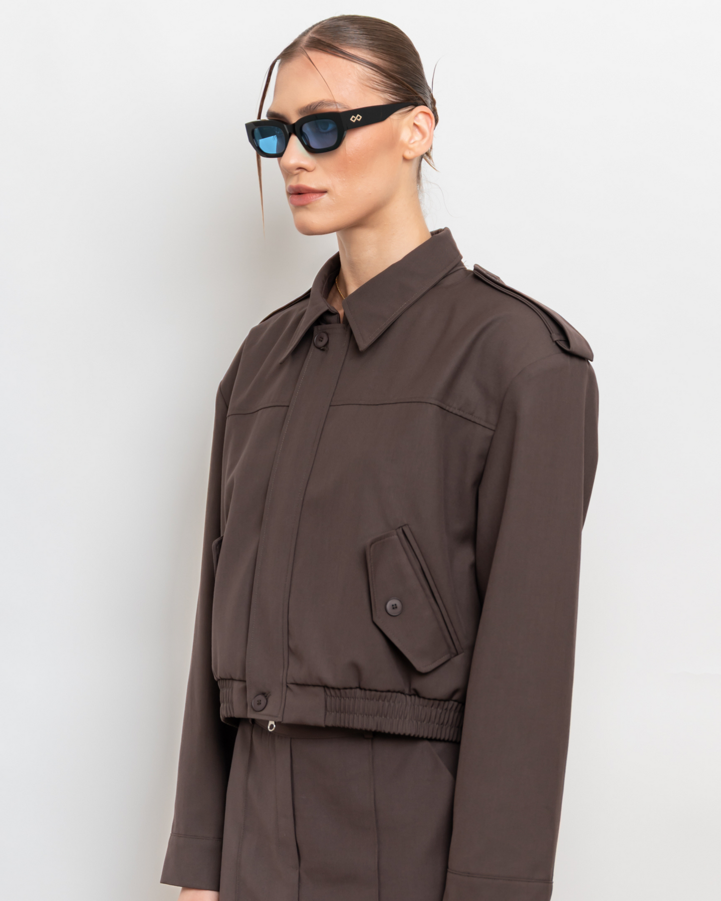 Ivy - Blue on Black Sunglasses
