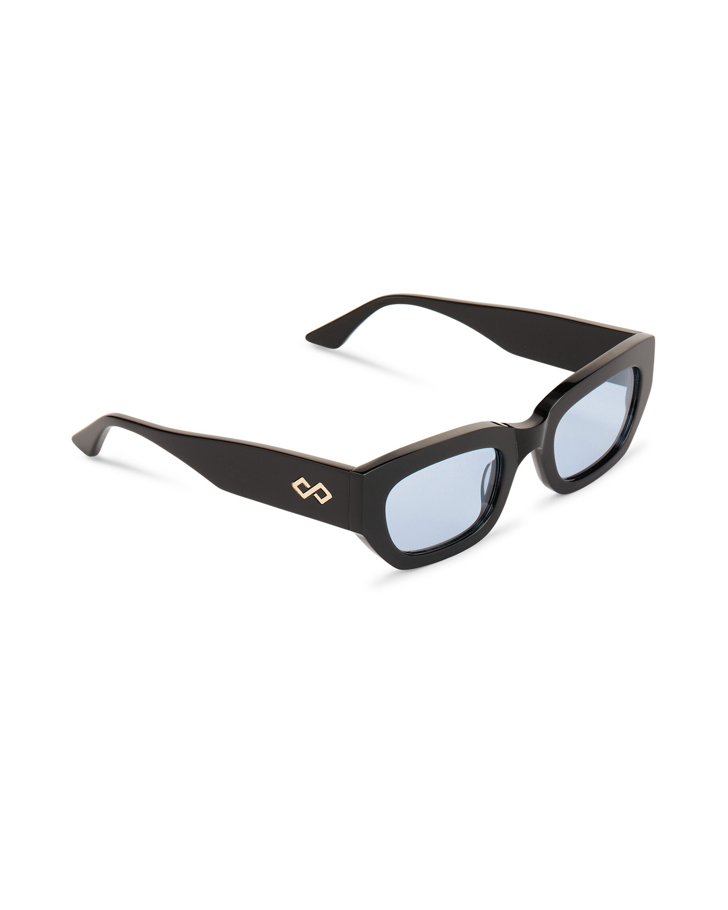 Ivy - Blue on Black Sunglasses